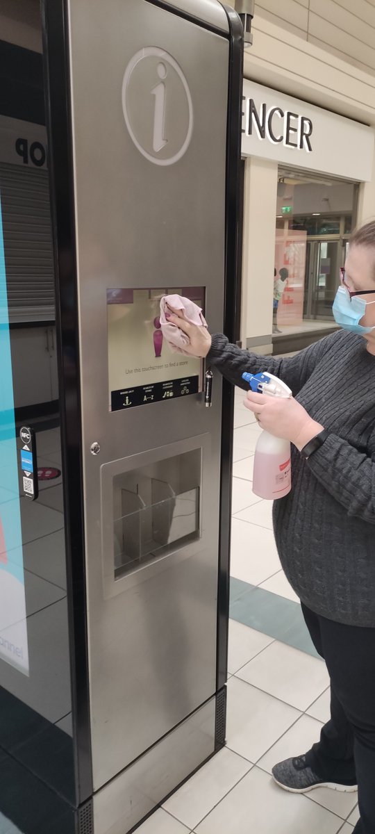 _CEworld's tweet photo. Day 4 of non-essential shops being back open and our team based at Coopers Square Shopping Centre are keeping all shoppers safe with regular sanitising of high touch point areas. #virushield #protection #sanitising #cleaning #roadmapoutoflockdown #staysafe #bacteriaprotection https://t.co/fiBFpn95y4