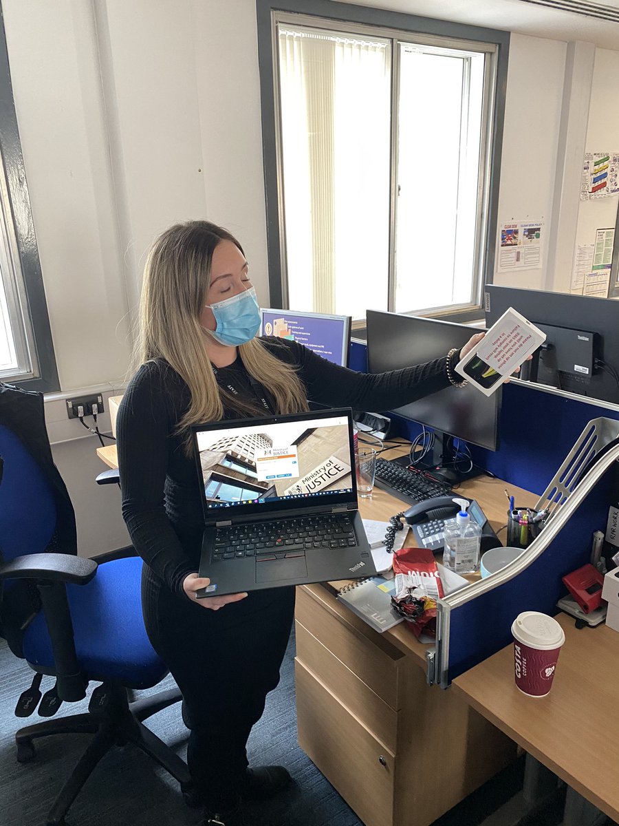Megan Hallahan one of our CRC colleagues in Stevenage having just received her new IT. Unification here we come.