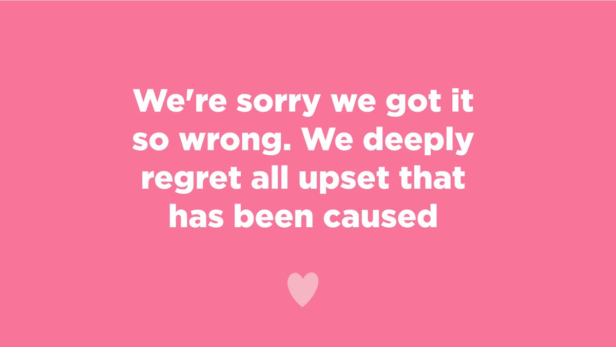 We never meant to exclude anyone, especially not our incredible NHS staff and Key Workers. Thank you for your feedback, we’ve listened and we’ve amended our policy, which was reissued today. We’re sorry we got it so wrong. We deeply regret all upset that has been caused.