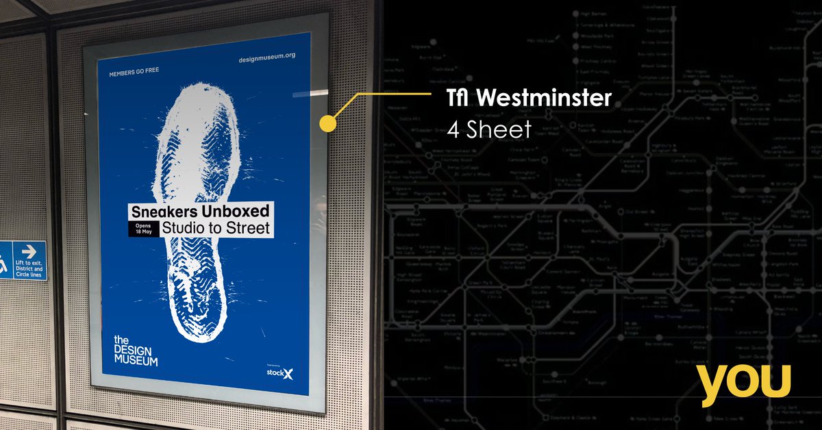 YOU Agency (@youagency) on Twitter photo Great to see the <a href="/DesignMuseum/">the Design Museum</a> back up and running (😂) with the first OOH campaign of 2021 for the new 'Sneakers Unboxed' exhibition, opening 18/05 👟
Loved working with @Global & <a href="/OpenOutdoor/">Open Outdoor</a> on this one! Grab your tickets here: bit.ly/2Qqq8Ir
#OOH #DesignMuseum Great to see the <a href="/DesignMuseum/">the Design Museum</a> back up and running (😂) with the first OOH campaign of 2021 for the new 'Sneakers Unboxed' exhibition, opening 18/05 👟
Loved working with @Global & <a href="/OpenOutdoor/">Open Outdoor</a> on this one! Grab your tickets here: bit.ly/2Qqq8Ir
#OOH #DesignMuseum