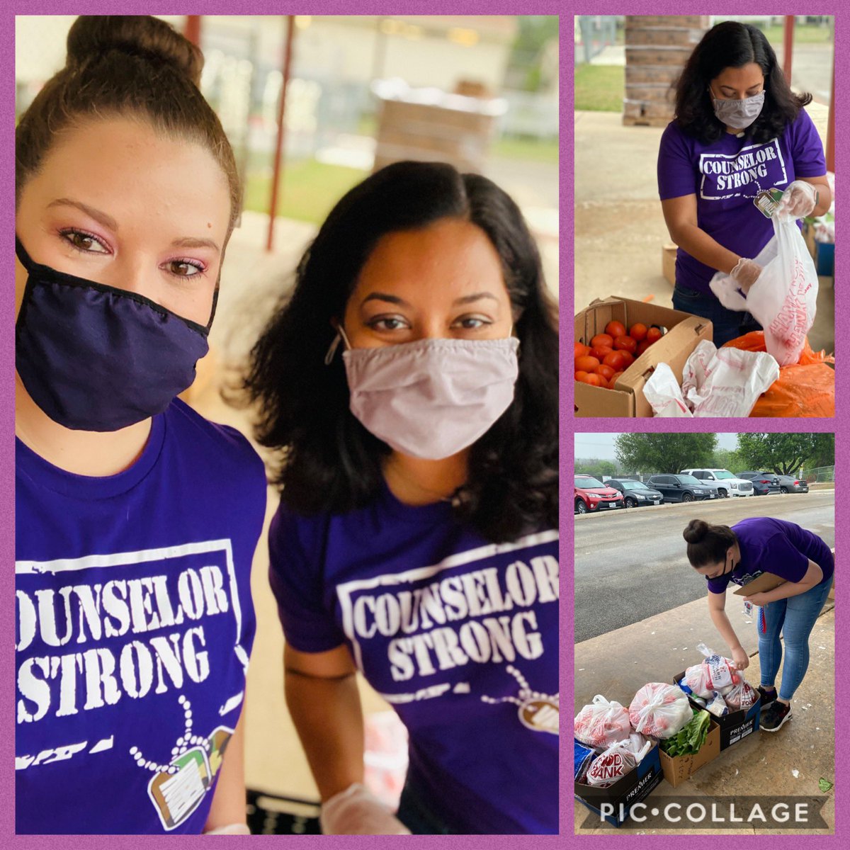 CNE counselors wearing purple for Purple Up for Military Kids Day while supporting @NISDCNE families at the CNE food bank!
#purpleup #MilitaryChildMonth @NISD @NISDCounseling #RootEdColoniesNorth