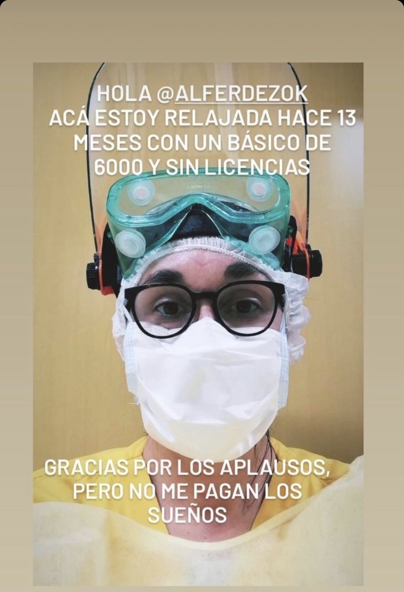 “El sistema de salud se relajó” 
Abrazo a todos esos médicos y personal de salud (algunos aún sin vacunar mientras se vacunan ellos) A los q le pusieron el cuerpo del día CERO sin saber a qué se exponían (y a sus familias) pero A NUESTRO SERVICIO! Responsabilizar a ellos? Te da?