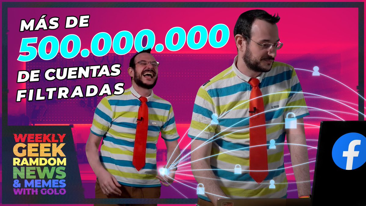 GeekNewsGolo's tweet photo. Otra genial cartela de @uncientovolando para nuestro último directo.

Descubre qué ha pasado con los 500 Millones de cuentas filtradas de Facebook y LinkedIn.

¡Y más noticias!

¡Y memes! 

https://t.co/T2YvkKOGQ4 https://t.co/wMnhCdQScs