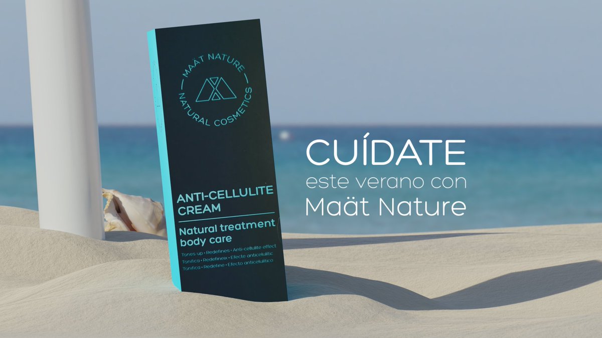 Este verano cuida tu piel con la crema anticelulítica Maät Nature y su componente activo Actigym®.

#Loveyourself 
#maat 

#bodycare #cosmética #natural #maatnature #anticelulítico #hidratante #verano