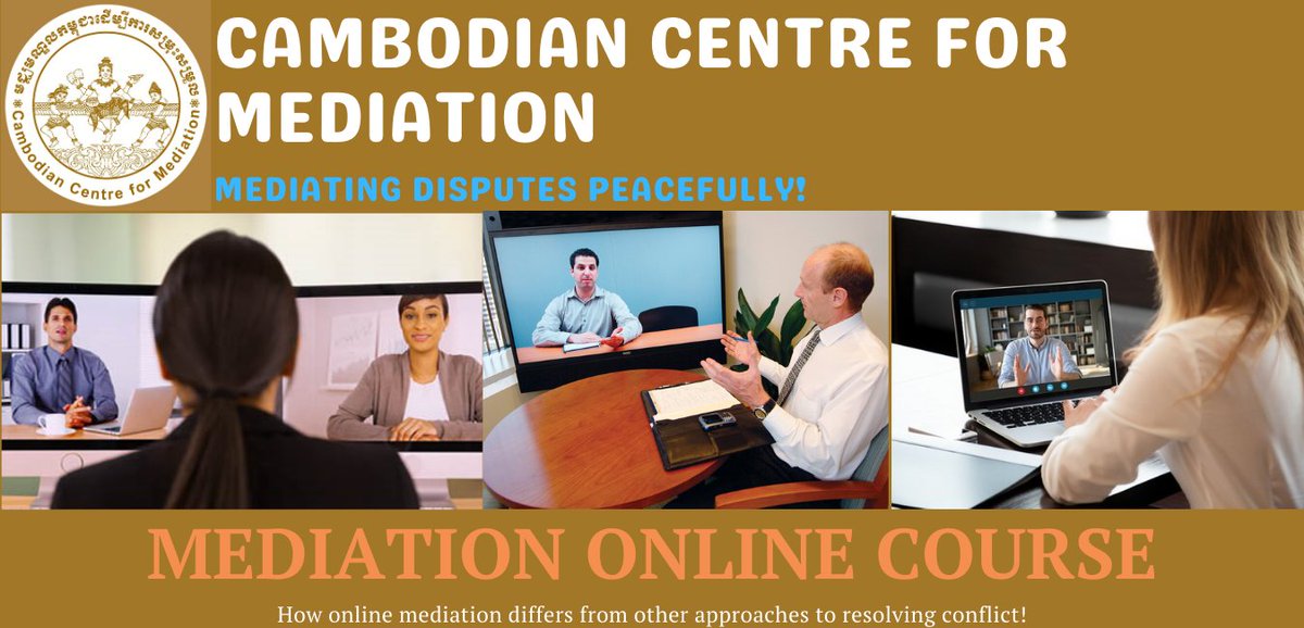 CCM will organize the online training on ‘’Mediation Online Course’’  on April 17, 2021, Saturday, 9:00 Am – 5:00 Pm. More information through this link: bit.ly/3wULtu5 and registration through this link: bit.ly/3uNk8rO Or email us at sokleanghrd@gmail.com