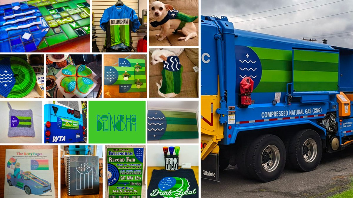 ucllc's tweet image. Today on Brand New (Linked): In 2017 we Linked the story of @lariatcreative’s flag design for Bellingham, WA. He has since collected a great range of applications, modifications, and overall embracement of it, including people getting tattoos of it underconsideration.com/brandnew/archi…