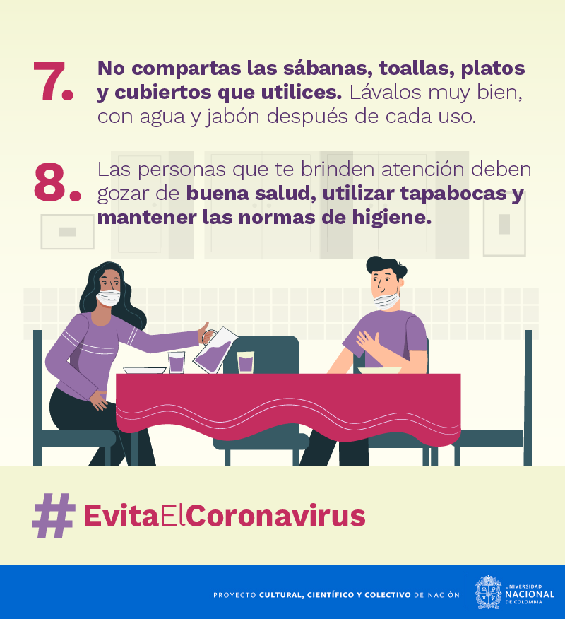 TumacoUNAL's tweet photo. #Comunicad UNALTumaco ¿Cómo cuidar a un paciente con COVID-19 en casa? Ten en cuenta estas indicaciones, planteadas por el Ministerio de Salud y Protección Social de Colombia.
#SomosUNAL #SomosPrevención#LaUNALteCuida https://t.co/hKpv1EFehE
