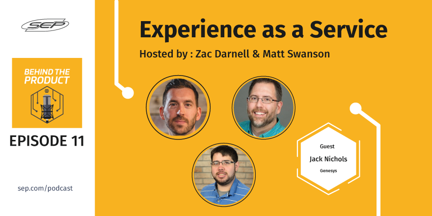 wwwsepcom's tweet photo. NEW PODCAST RELEASED!! 🎙️Jack Nichols from @genesys shares the evolution of Experience as a Service on the latest episode of Behind the Product. 💥   Listen here: 
#IndyTech #podcast #ExperienceasaService https://t.co/Xmqr3ABDVW