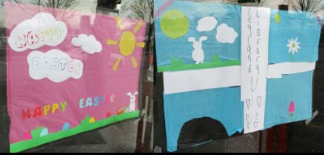LancsLibraries's tweet image. A big thank you to our #CultureHacks Kaitlin and Brandon for creating these fantastic #SpringWindows for us at #LeylandLibrary