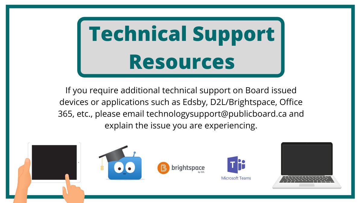 gecdsbpro's tweet photo. Before we transition to remote learning next week, we want to highlight our technical support resources. 

Edsby, Brightspace and Teams: https://t.co/KIXp7hv6d3 
A troubleshooting guide for accessing Board technology: https://t.co/kA4sjn7dEU 
TELT videos: https://t.co/KNUmaBB6ZB https://t.co/UvSepCoOnV