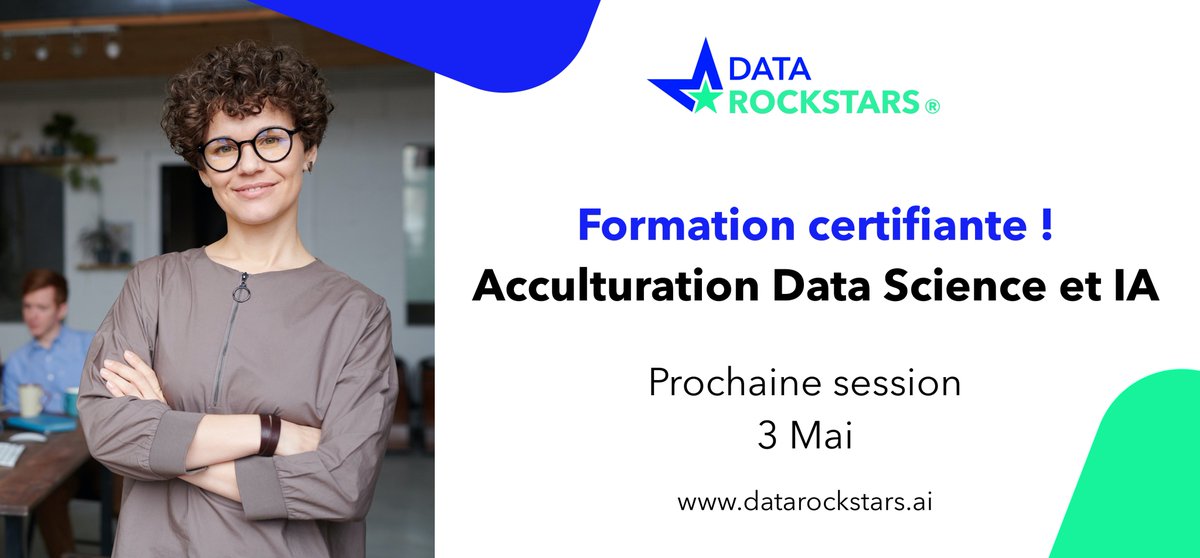 Notre #formation Acculturation #DataScience et #IA est en ligne ! Une semaine de formation pour découvrir les métiers et les enjeux de ces nouveaux métiers !

👉 Inscription  : ow.ly/ITkj50Epw91

📖 Le programme : ow.ly/rq1Z50Epw7c

#IntelligenceArtificielle