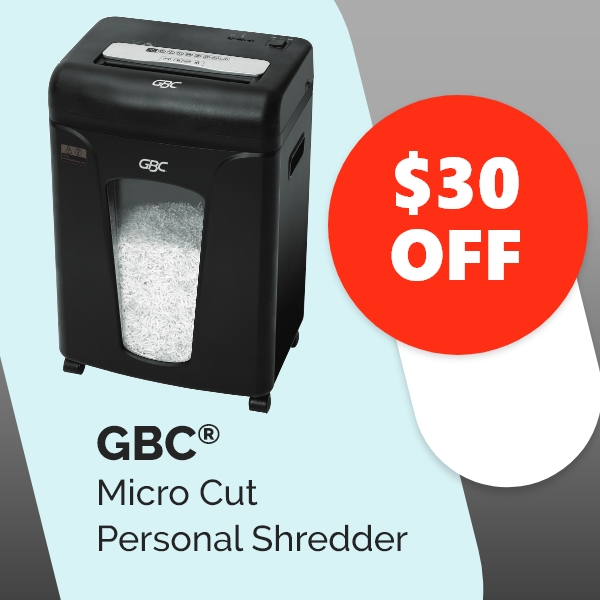 TigerOfficePlus's tweet photo. With level 5 micro-cut shredding, this GBC® Personal #Shredder cuts each letter-size piece of paper into MORE THAN 2,000 PCS! 💲SAVE NOW! Order item # GBC57397 https://t.co/hc0WkytzcK