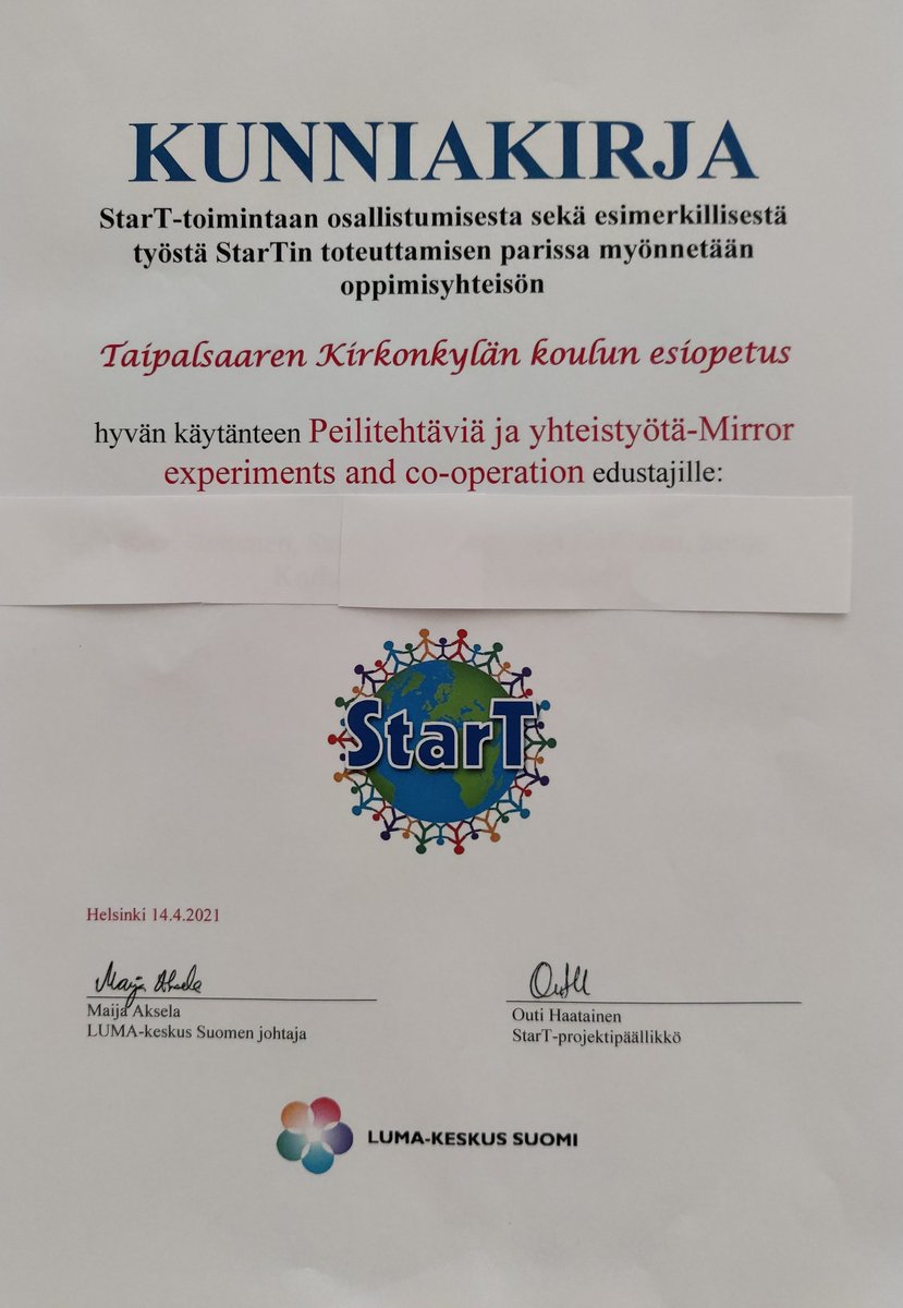 KirsiRehunen's tweet photo. #StarT2021 #Taipalsaari #STEAM innolla tehtiin peili- ja vakoilututkimuksia ja voitettiin suuri laatikollinen tiedevälineitä https://t.co/vR8A9qCOrC