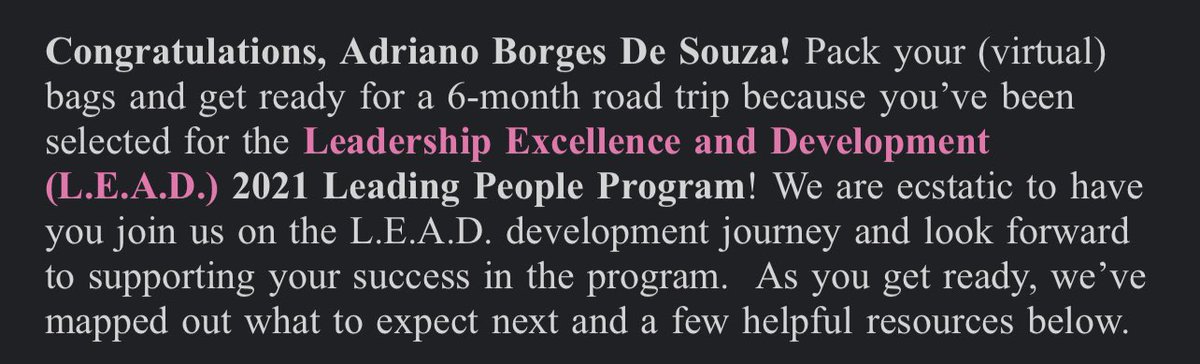 Adriano Borges π§π·πΊπΈ (@adrianontm) on Twitter photo So Happy and grateful to have been accepted into the LEAD program! but I didnβt get here alone. Thank you to all those amazing peers, mentors and team members that helped me along the way
<a href="/magentabritt/">Brittney B</a> <a href="/CarlaGallardo91/">Carla Gallardo</a> <a href="/MJnFla/">Matt Jones</a> @JMAKtmo <a href="/AgustinSPG/">Agustin Barros</a> <a href="/katt_magenta/">Katherine Johnson</a> #LEADtheway2021 So Happy and grateful to have been accepted into the LEAD program! but I didnβt get here alone. Thank you to all those amazing peers, mentors and team members that helped me along the way
<a href="/magentabritt/">Brittney B</a> <a href="/CarlaGallardo91/">Carla Gallardo</a> <a href="/MJnFla/">Matt Jones</a> @JMAKtmo <a href="/AgustinSPG/">Agustin Barros</a> <a href="/katt_magenta/">Katherine Johnson</a> #LEADtheway2021
