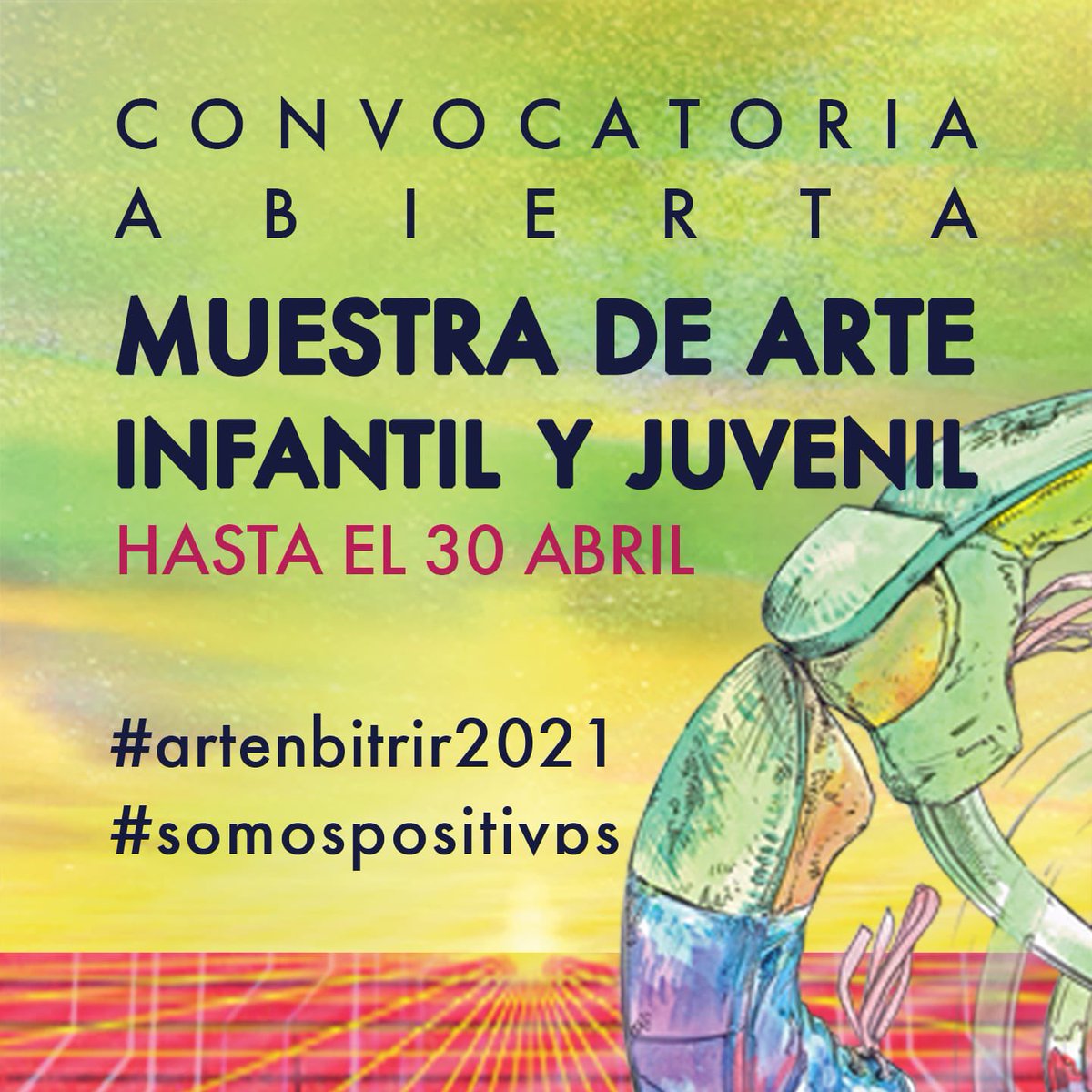 😜Te gusta el arte?? Te gusta pintar?? Te gusta dibujar??

🗯Si has contestado que si a las preguntas anteriores y además estudias primaria o secundaria en Petrer o la comarca, esto es para ti.

Desde ARTenBITRIR te invitamos a participar en la Muestra de Arte Infantil y Juvenil.