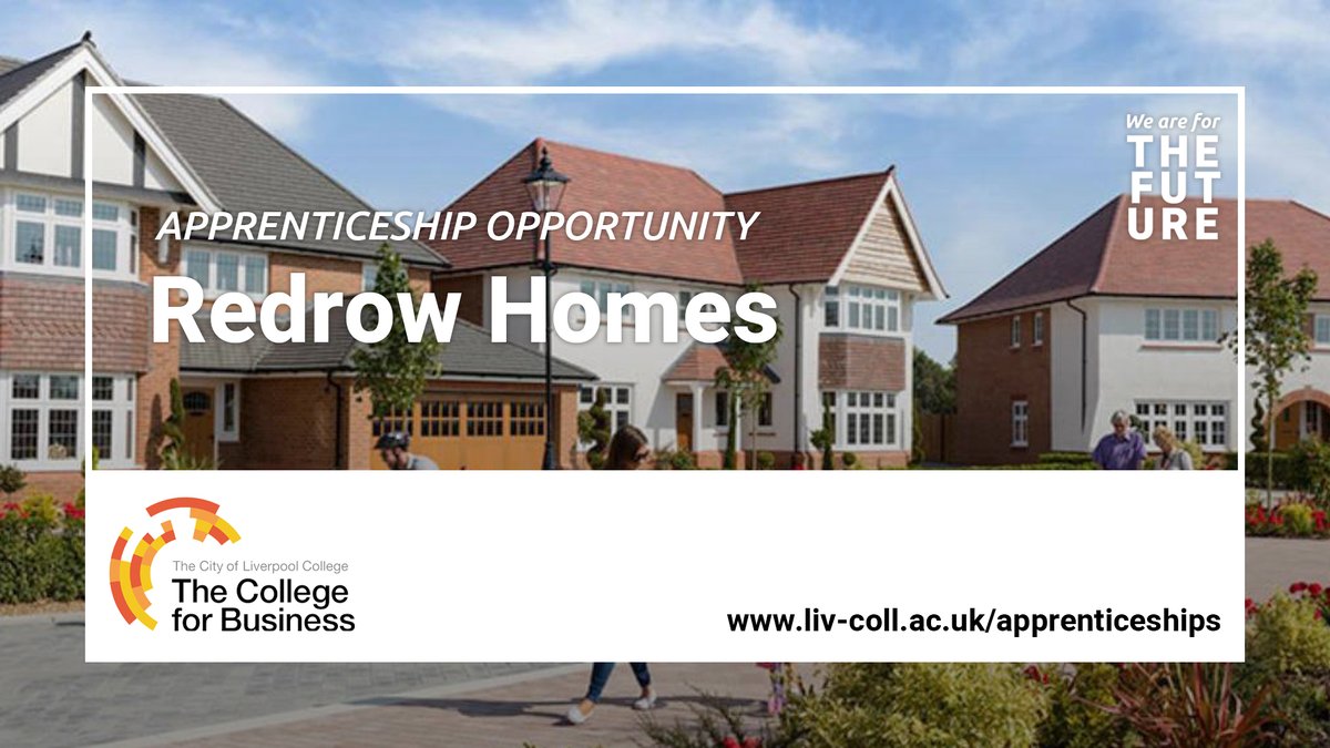 𝘼𝙥𝙥𝙧𝙚𝙣𝙩𝙞𝙘𝙚𝙨𝙝𝙞𝙥 𝙑𝙖𝙘𝙖𝙣𝙘𝙮! 🔨

<a href="/Redrow/">Redrow</a> have 3 apprenticeship vacancies across their North West sites, including opportunities for Groundworkers and a Painter Decorator. 

Find out our more and apply now: liv-coll.ac.uk/apprenticeship…