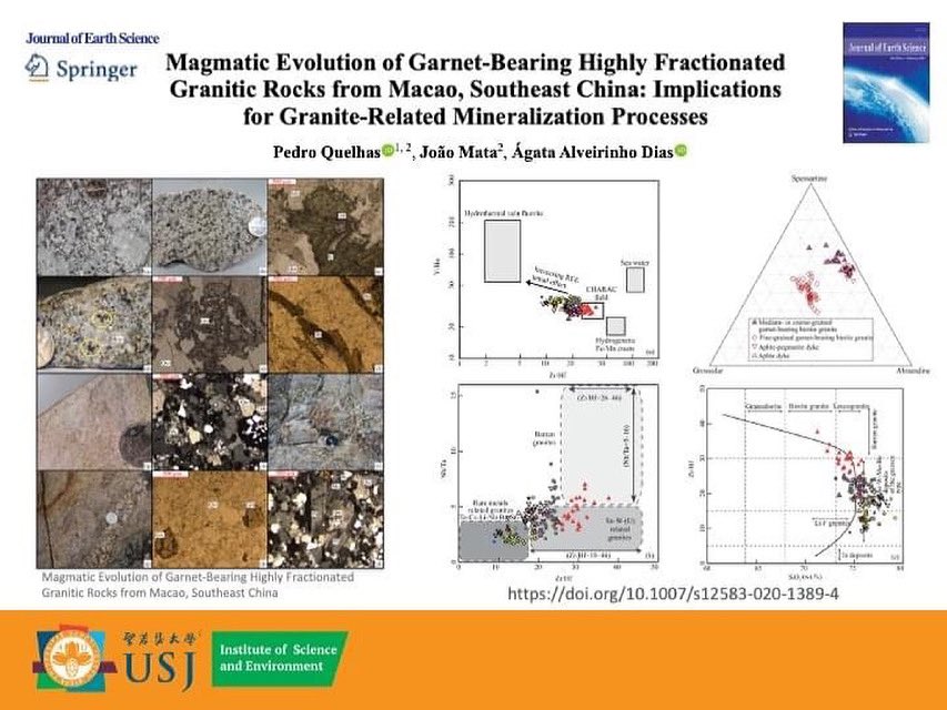 New paper from ISE about the geology of Macau

Quelhas, P,Mata, J &amp; Dias, Á.A. (2021) J. Earth Sci. (2021). doi.org/10.1007/s12583…

#iseusj #USJMacao #IDL #FCUL #fdct #petrology #geochemistry #granites #granet