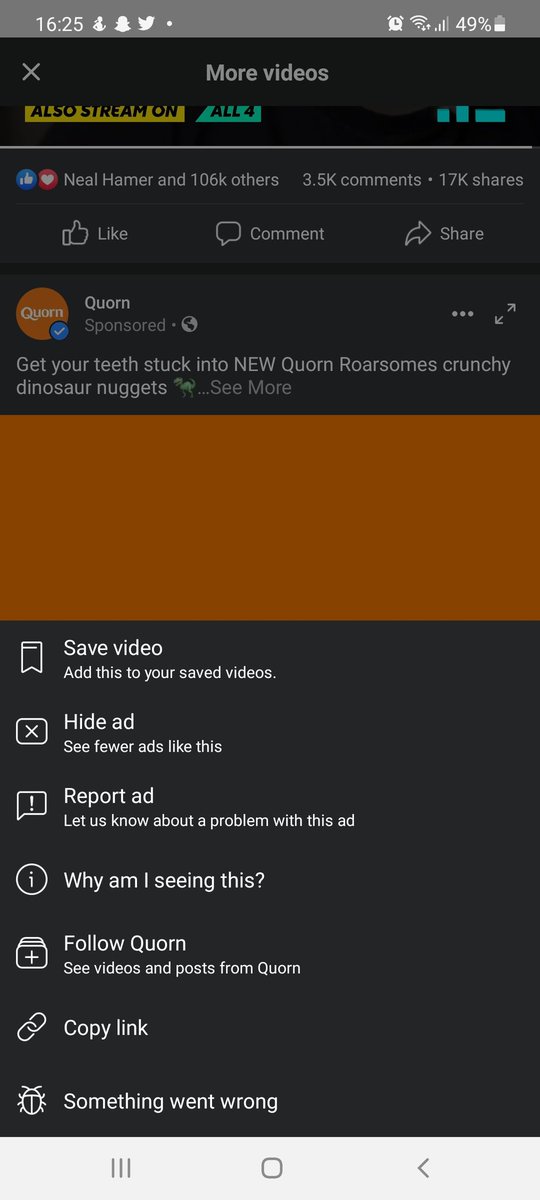 Reporting quorn ads as offensive is where I'm at right now. #quorn