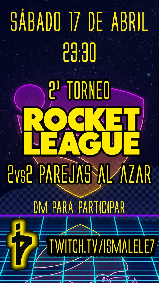 ismtower's tweet photo. VA VA VA, ESTÁIS A TIEMPO DE APUNTAROS A MI SEGUNDO TORNEO
De momento no hay premio, pero si veo apoyo a los directos de por la noche entre hoy y mañana me lo pienso.
#twitch #RocketLeague #torneorocketleague #twitchstreamer 
https://t.co/VktojZkrmK https://t.co/dbSxzJaYBK