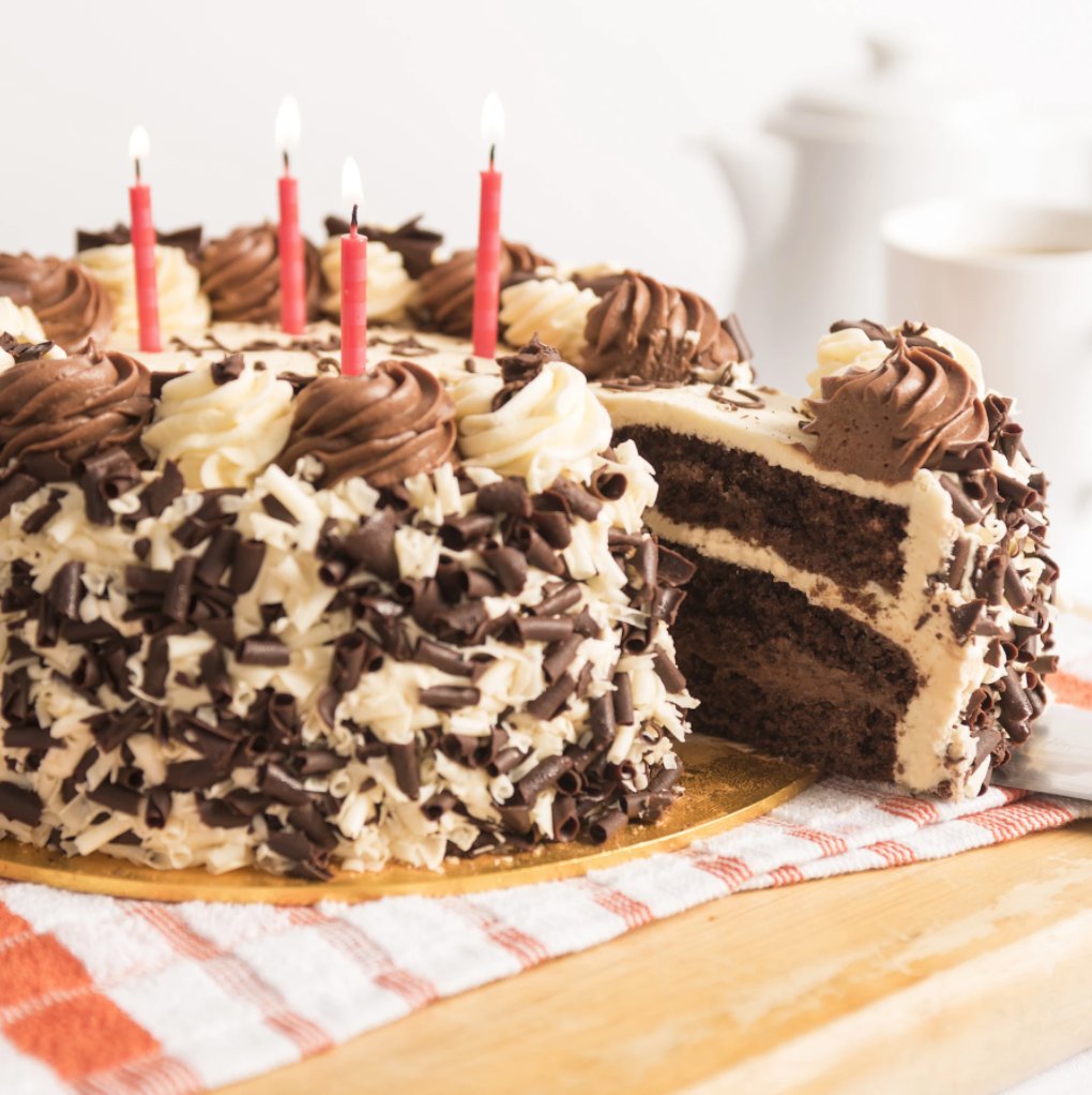 Make birthdays even more special with a tasty treat from @BBs_bakers - like this triple chocolate cake, you can even add personalisation! bit.ly/3mtvY7u