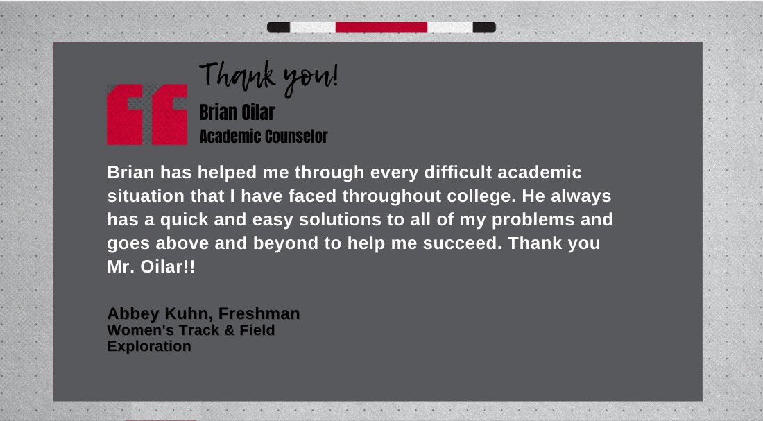 🚨Faculty &amp; Staff Appreciation Week

Sending a big thank you to the faculty and staff in EXP <a href="/OSUexploration/">OSU EXP Advising</a> for helping our student-athletes select a major that is best for them 📚🌰

😤 Abbey Kuhn <a href="/OhioStateTFXC/">Ohio State T&F/XC</a> 
🏈 Jaden McKenzie <a href="/OhioStateFB/">Ohio State Football</a> 
🏈 Sam Hart <a href="/OhioStateFB/">Ohio State Football</a>