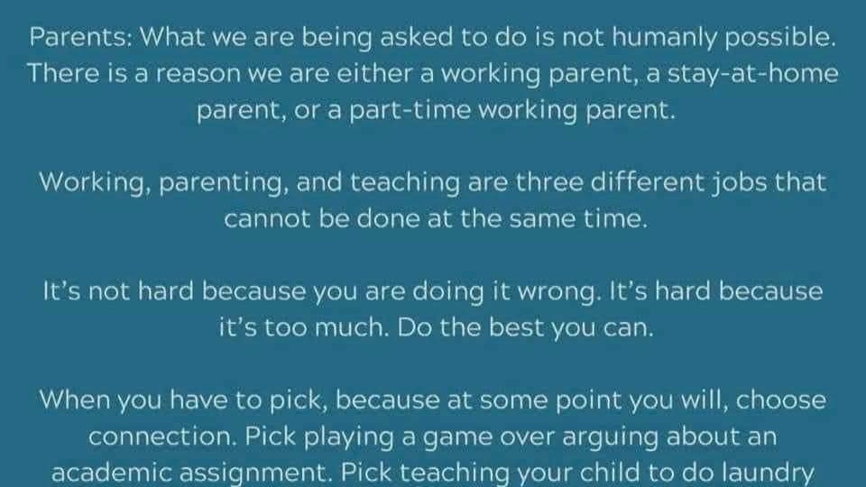 A gentle acknowledgement and reminder that this time is beyond hard, and it’s NOT because you’re doing it wrong.