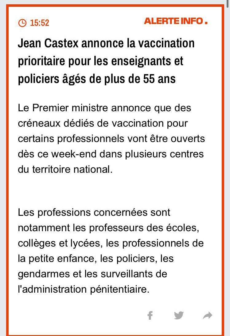 Stéphane Troussel (@stephantroussel) on Twitter photo Déjà plusieurs semaines que nous demandons l’élargissement de la vaccination aux personnels en 1ère ligne. Tous les centres de vaccination de #SeineSaintDenis doivent avoir ➕ de doses pour vacciner dès ce week-end les professionnel.le.s évoqué.e.s par <a href="/JeanCASTEX/">Jean Castex</a> Déjà plusieurs semaines que nous demandons l’élargissement de la vaccination aux personnels en 1ère ligne. Tous les centres de vaccination de #SeineSaintDenis doivent avoir ➕ de doses pour vacciner dès ce week-end les professionnel.le.s évoqué.e.s par <a href="/JeanCASTEX/">Jean Castex</a>