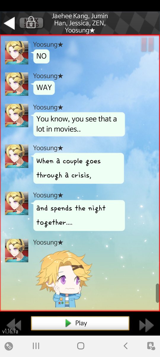 Yoosung is supportive at least 
