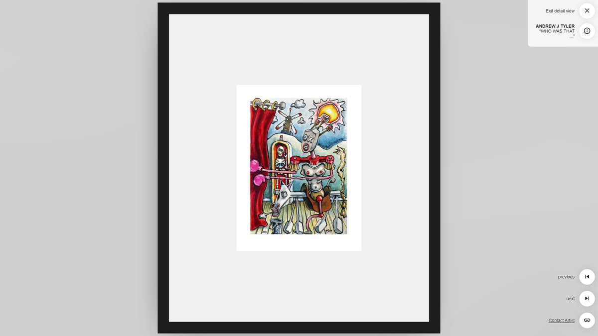 AbsentGallery's tweet image. These delightful cartoon illustrations titled "Who was that masked man" and "Bi-Pass" are by Andrew J Tyler and are on exhibition in our new virtual Spring Open. 

Visit theabsentgallery.co.uk/main-gallery/

Visit our profile and click on Spring Open to take a virtual walk..