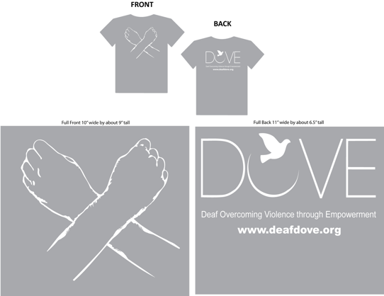 DeafDOVE's tweet photo. DOVE is excited to announce we have three t-shirt colors to pick from! Teal/Blue, light grey, and dark grey!  They are 25 dollars a shirt and please don't forget all proceeds go to supporting our survivors! Our teal/blue shirts are in support of #SAAM2021 https://t.co/Rfvw6Yzg9S
