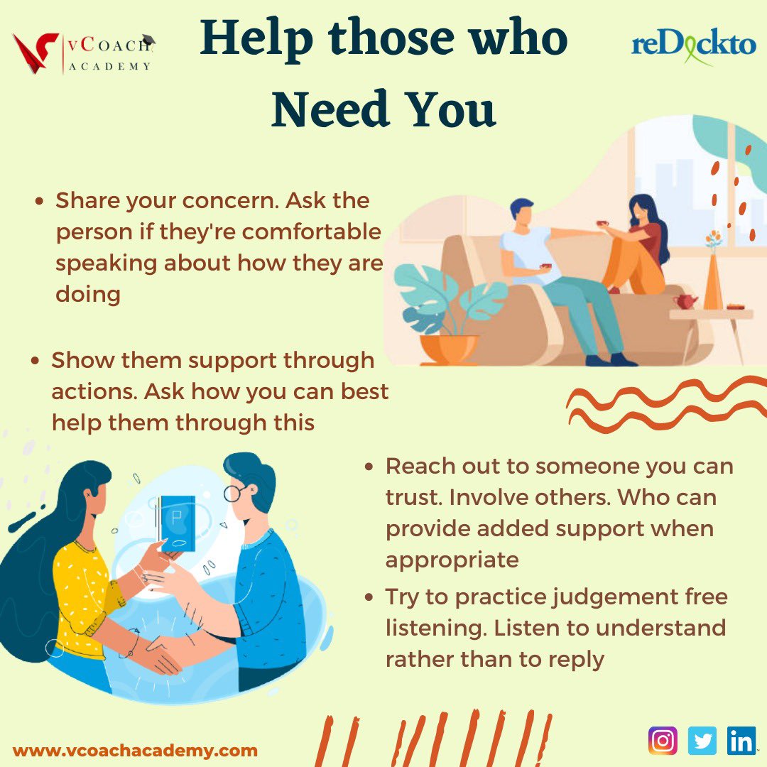 ReDockto's tweet photo. With the COVID cases rising up uncontrollably, we are again trapped into personal and professional problems caused with this pandemic.
Help those who need you - your one drop of effort can bring an ocean full of happiness to someone.

#MentalHealthMatters #covid_19 #vcoachacademy https://t.co/dwETJNjP7V