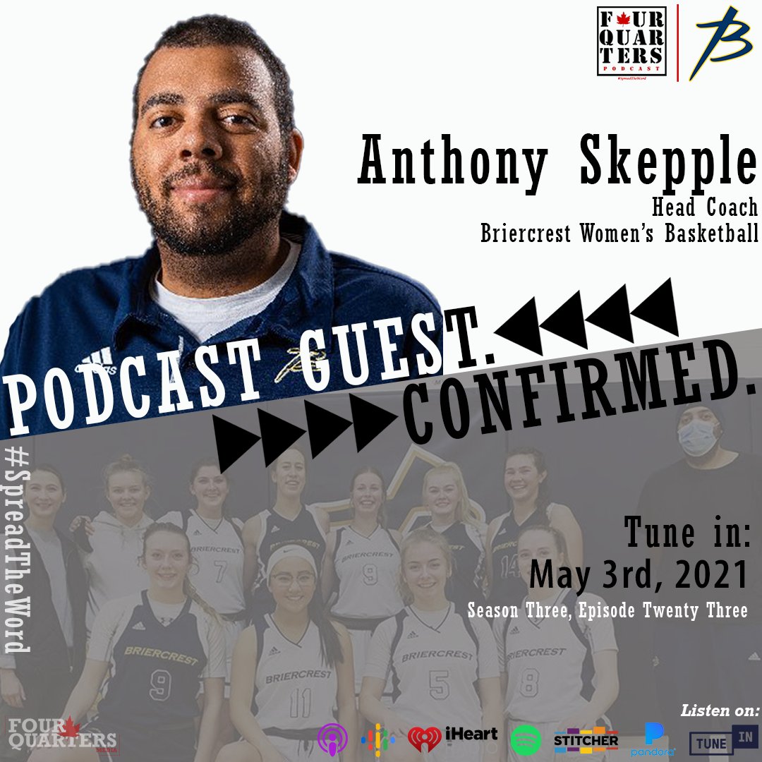 Podcast guest.
Confirmed.

Briercrest Women's Basketball Head Coach Anthony Skepple (<a href="/Skepple15/">Anthony Skepple</a>) will return to the Four Quarters Podcast for Episode 23 on May 3rd!

We'll talk MLB, Briercrest's 2021-22 recruiting class, and a ton more!

#SpreadTheWord