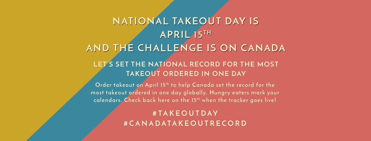 Today is National #TakeoutDay! Show some local love by supporting a neighbourhood restaurant and ordering takeout! @canadatakeout