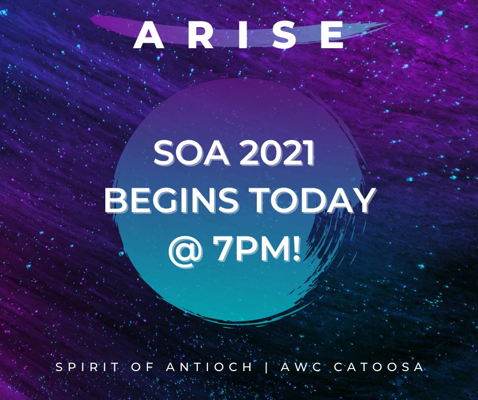 SpiritofAntioch's tweet image. TODAY IS THE DAY 🙌🏼🔥 #SOA2021