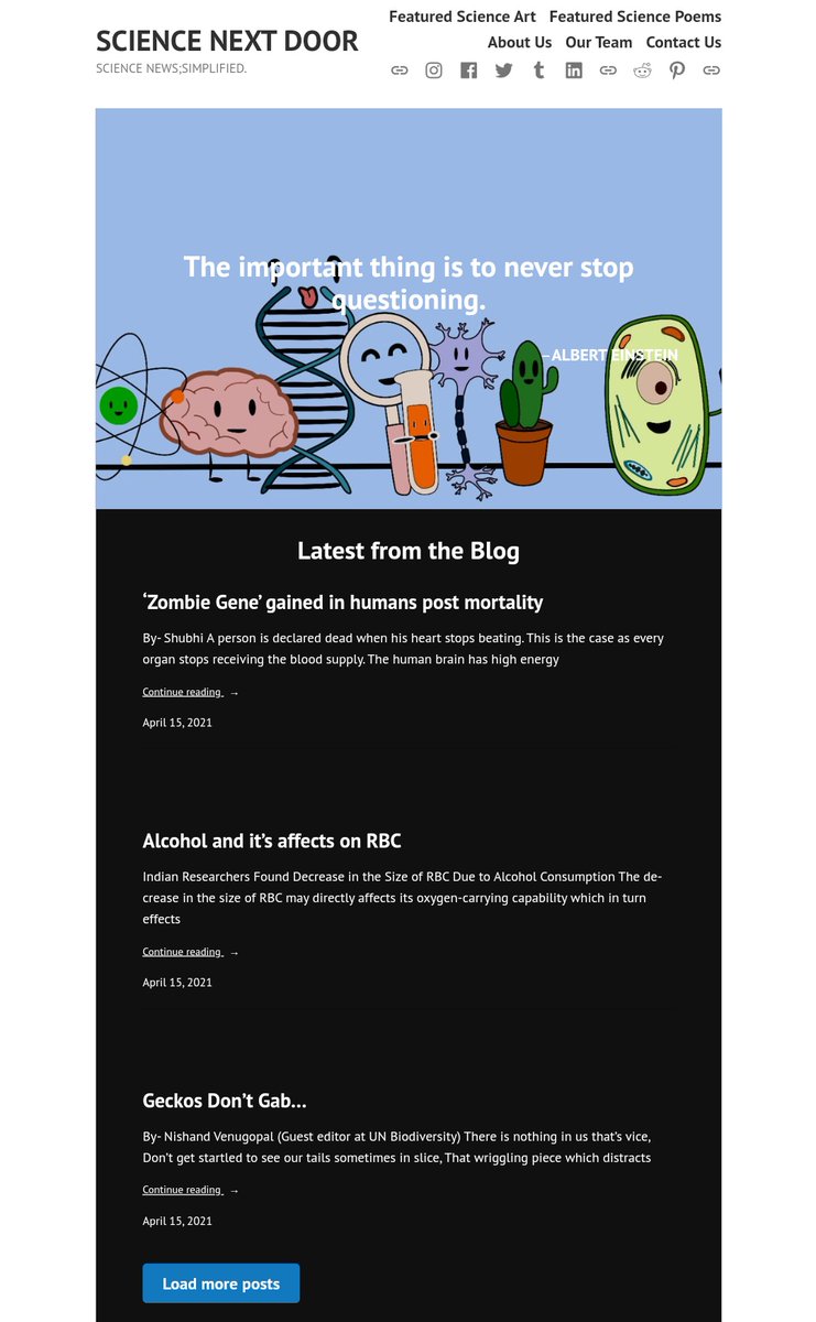 Hear me out. 📢
We have added three more articles this week. 
No. of articles in English: 45
Regional content: Hindi, Telugu

Please check our articles on our blog, here is the link. 👇
sciencenextdoorcom.wordpress.com
#scicomm #AcademicTwitter
<a href="/VoicesofIndAcad/">Voices of Indian Academia</a> <a href="/Sci_Comm_/">TheSciCommCollective</a> #research