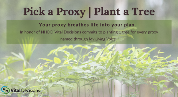TheAllianceHome's tweet photo. This National Healthcare Decisions Day we're joining Vital Decisions' mission to ensure everyone has a healthcare proxy, and plant 1000 trees in honor of these vital relationships. Learn more here: https://t.co/YrdpWUxtK8 #PickAProxy #PlantItForward #NHDD21 https://t.co/XfWzQXk0xH