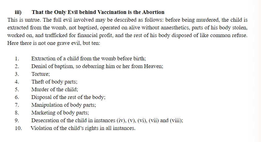 11. Don Pietro Leone: Chains of EvilIt is untrue that the only evil behind vaxxination is the abortion, there is not one grave evil, but ten.Article here:  https://rorate-caeli.blogspot.com/2021/04/don-pietro-leone-chains-of-evil.html