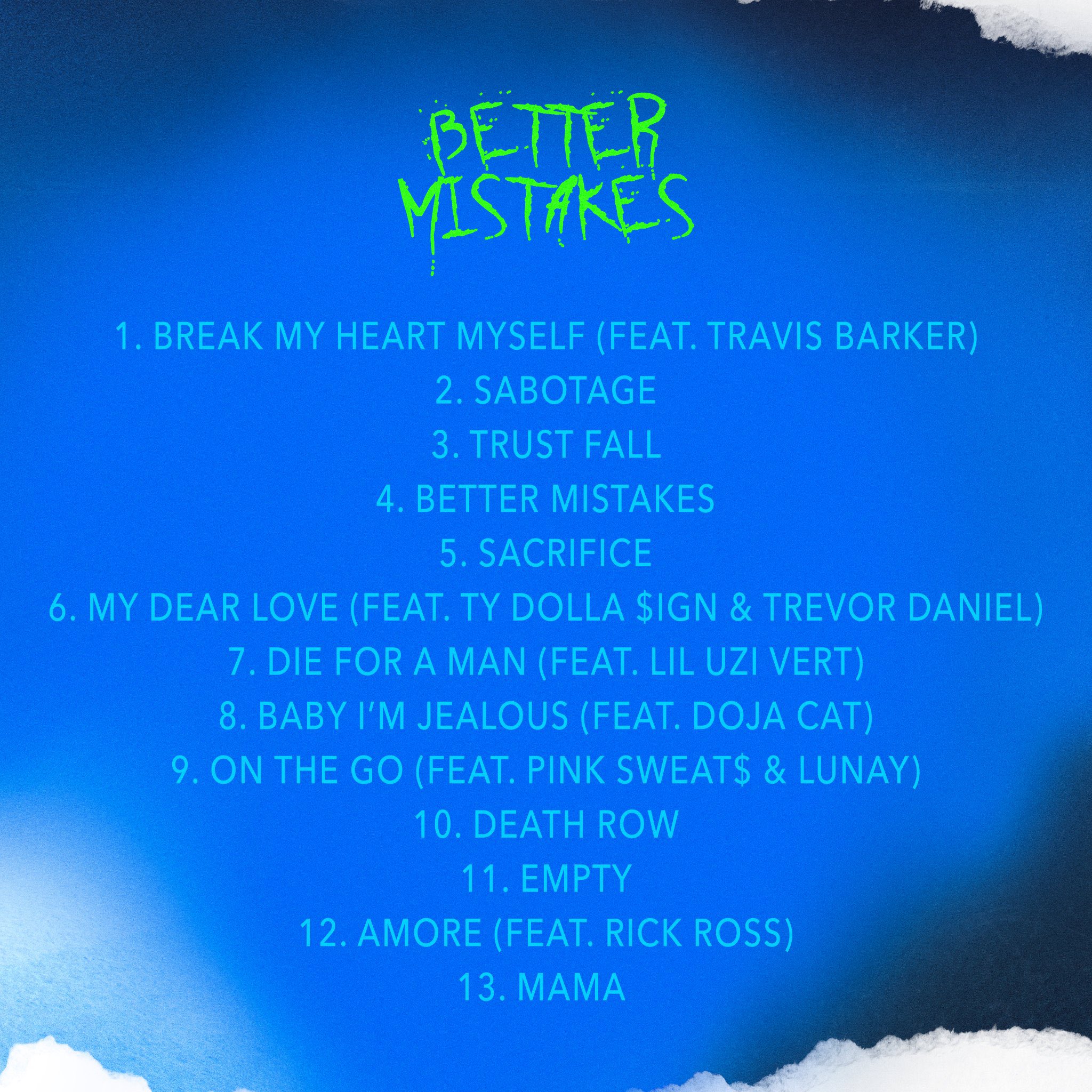 Pop Base Bebe Rexha Unveils The Tracklist For Her New Album Better Mistakes Out Friday May 7th T Co F87kpe7qcm Twitter