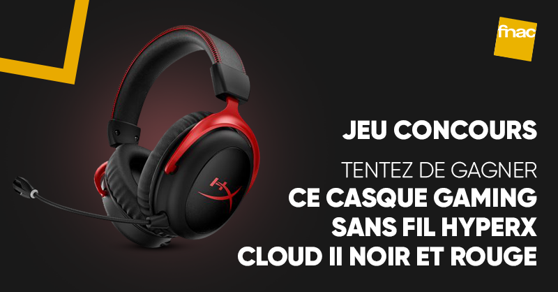 Fnac's tweet image. JEU CONCOURS 🎮 |Le jeu continue ! Tentez toujours de gagner ce casque gaming sans fil HyperX Cloud II Noir et rouge. 😮 Pour participer : RT + follow @Fnac. Bonne chance 🍀👉 fcld.ly/5gr0wvs