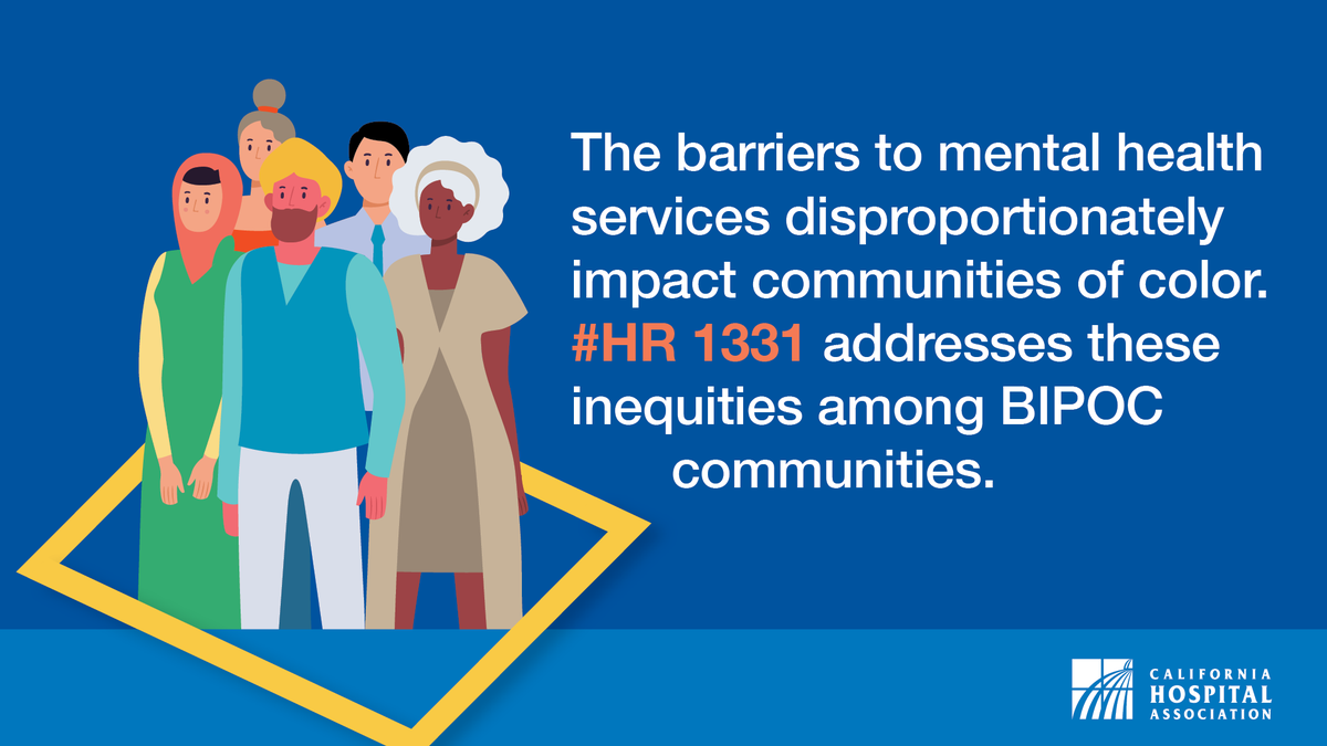 CalHospitals's tweet image. The COVID-19 pandemic and recent injustices have exposed long-standing and deeply rooted mental health disparities among communities of color. Thank you @RepCardenas for championing equitable access to mental health care services. #HR1331