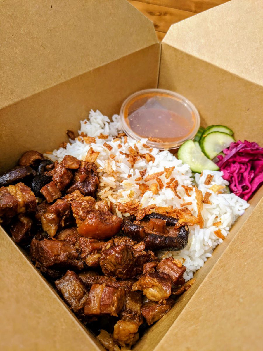 We are bringing Malaysia to Bristol tomorrow via Newport. @fatriceuk are @paintworks_bristol with beef rendang, Kunyit chicken and braised pork belly. That’s Friday lunch sorted!