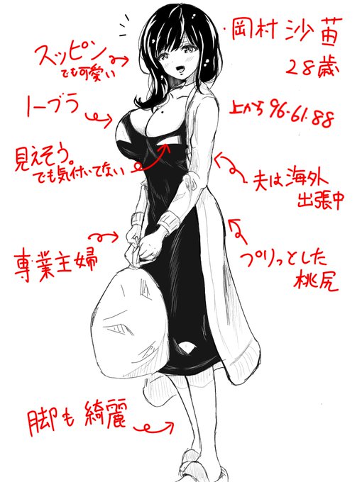 沙苗「あら、おはようございます」

#絵描きさんと繋がりたい  #イラスト好きと繋がりたい  #沙苗さん #人妻 #巨乳 #イラスト 