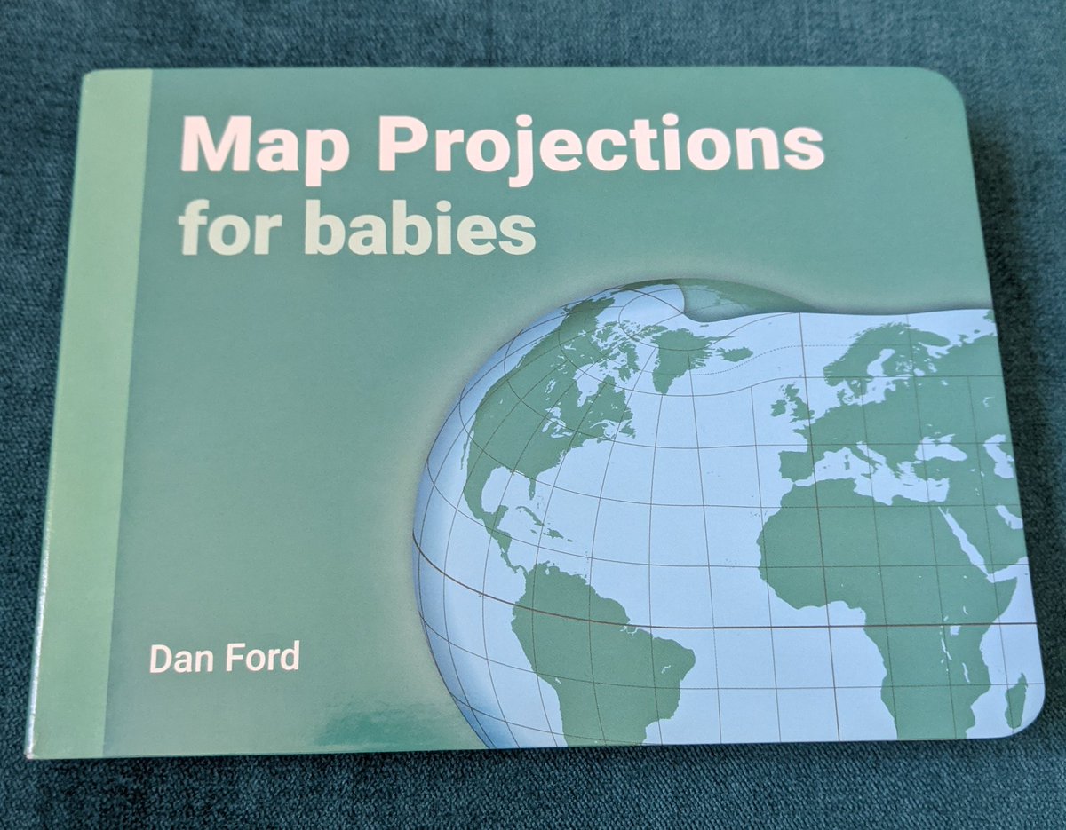Ready to dig in and do some serious research reading this afternoon - <a href="/mapsforbabies/">Map Projections for Babies book</a> by <a href="/DanJFord/">Dan Ford</a> is finally here! #mapProjectionsAreHard