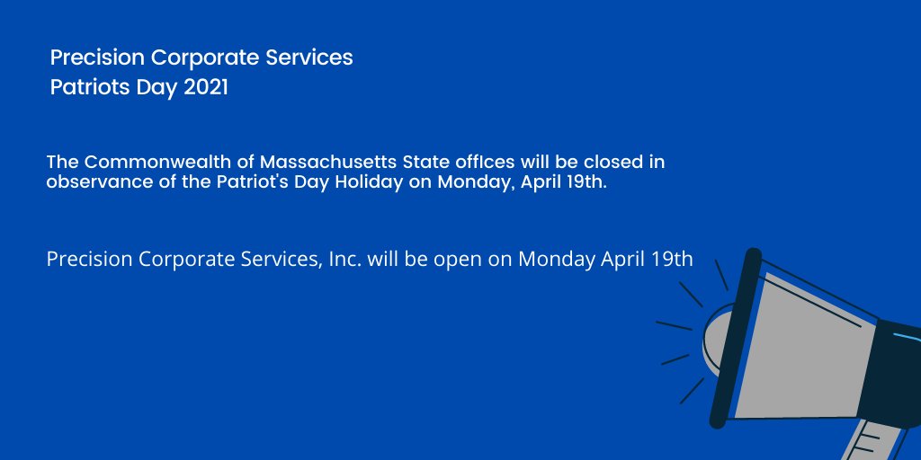 MA State Office Closure on Monday 4/19; PCS will be open and ready to help with any requests! 

Click the link for more info: tinyurl.com/yzzpzjrf