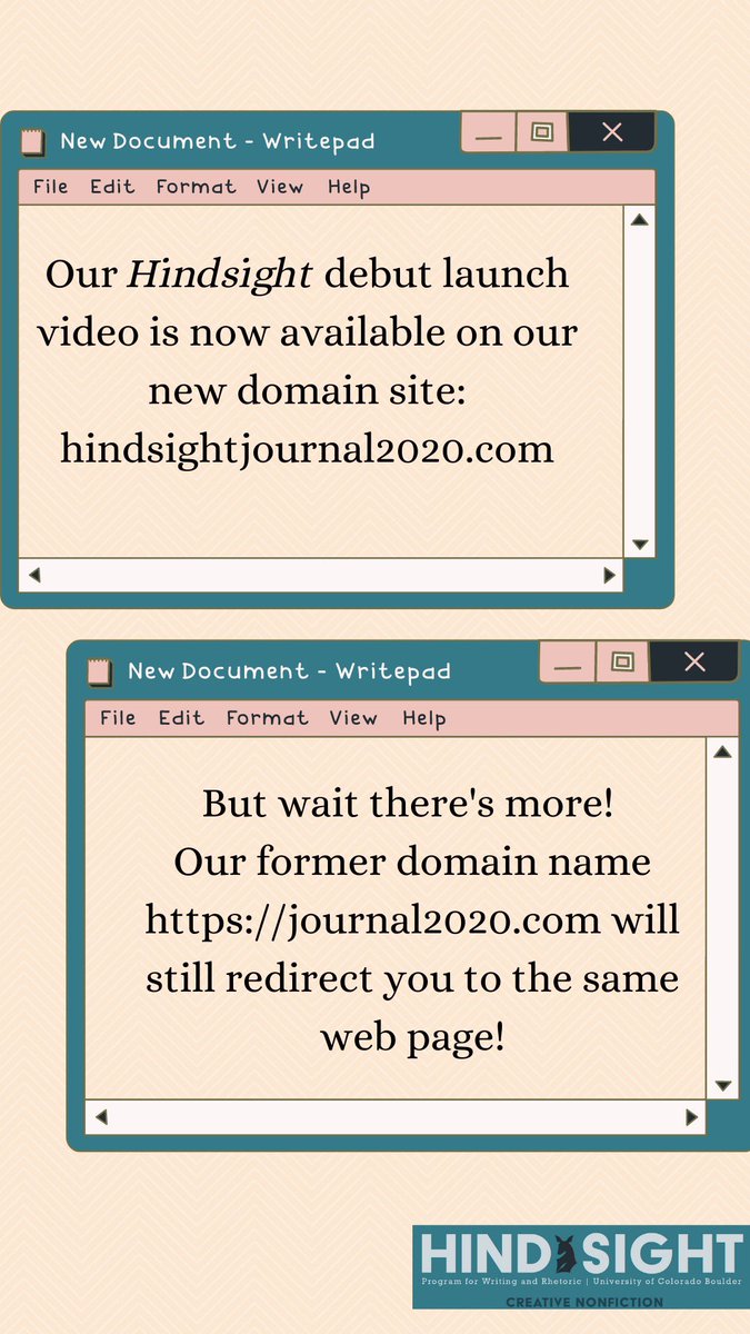 Hindsight Journal tweet media