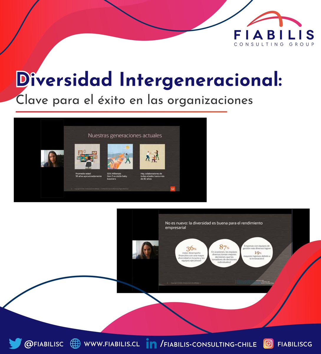 FiabilisChile's tweet photo. Ayer tuvimos el orgullo de participar en un conservatorio con nuestro partner @DCH - Organización Internacional de Directivos de Capital Humano, donde hablamos sobre Diversidad Intergeneracional. 
Maestra de ceremonia Yael Sescovich Farji Gerente Comercial de @FiabilisC https://t.co/kP16NoBEks