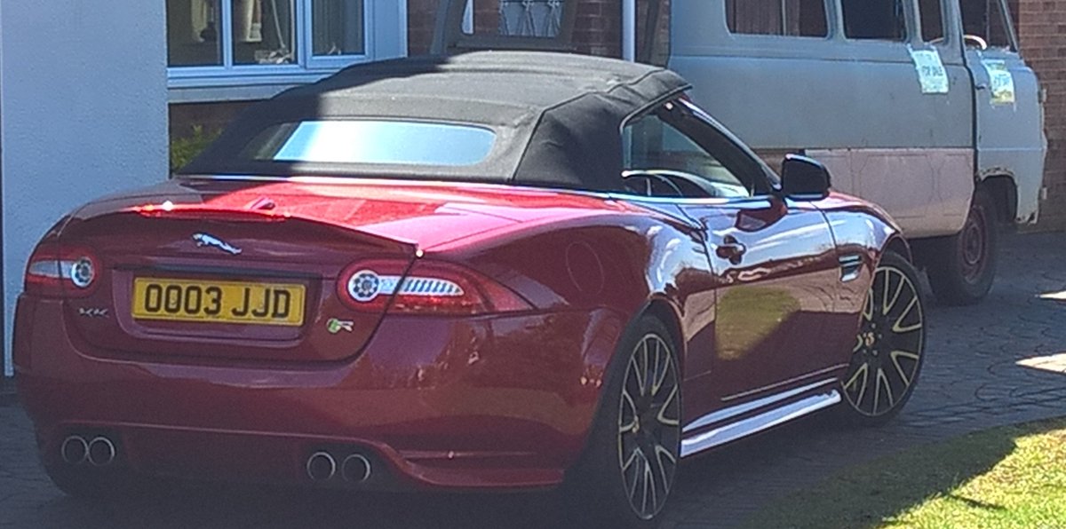 I have seen and experienced a red <a href="/Jaguar/">Jaguar</a> XK car which was found on Manor Abbey Road today.
See attached photograph.