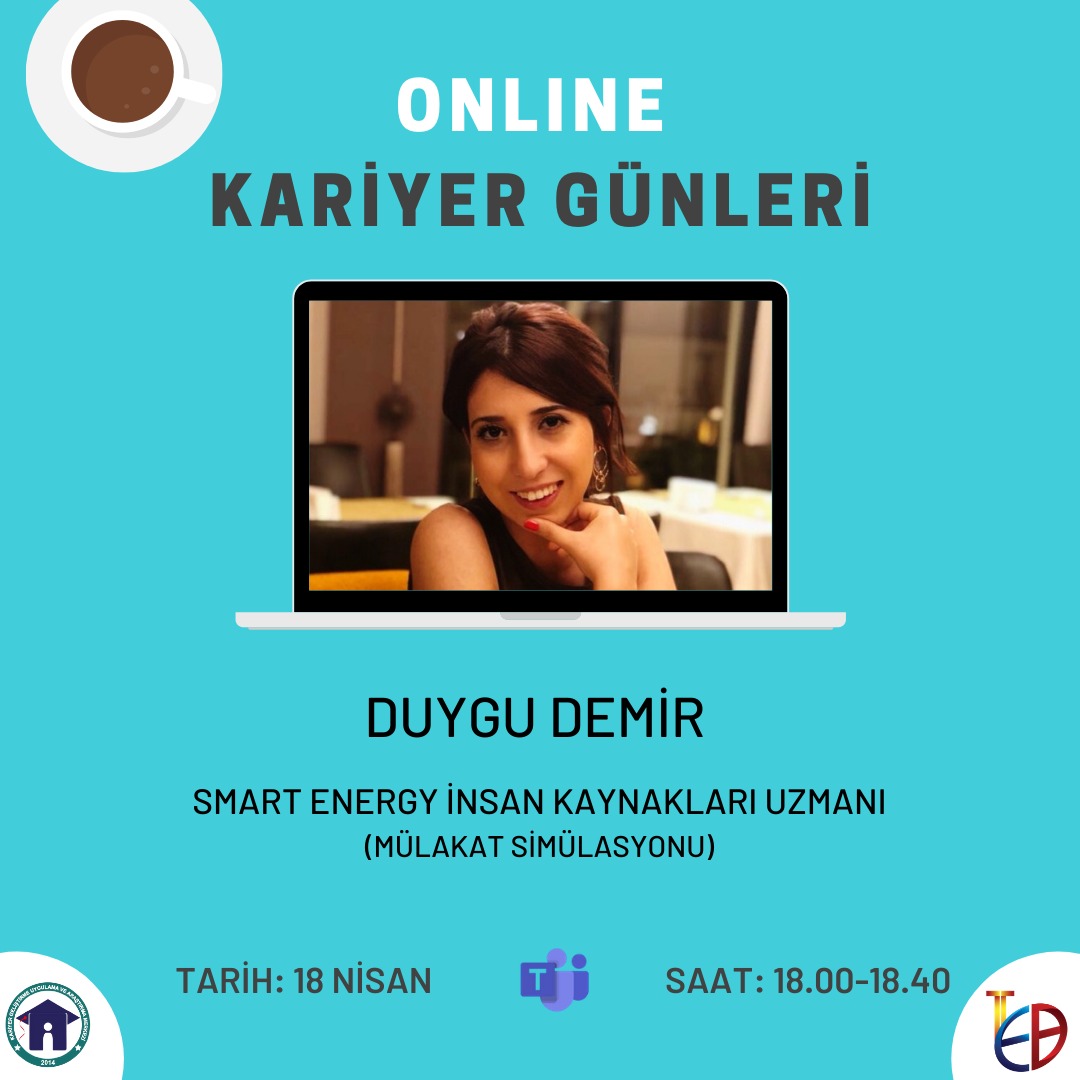 Ebitet's tweet photo. Online Kariyer Günleri etkinliğimizde  Duygu Demir bizlerle olacak.
Etkinliğimiz sertifikalıdır. 
Kayıt linki : https://t.co/KVPDY4k7Do https://t.co/mzBWdKiYa0