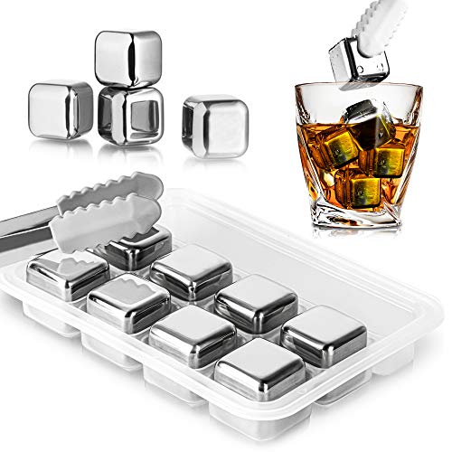 LoboCompras & Coñas Inc. on X: Whisky Piedras, Cubitos de Hielo Acero  Inoxidable-Alta Tecnología de Refrigeración, 8 cubos de hielo reutilizables  de acero inoxidable, para accesorios de bar,whisky Vodka y todas las