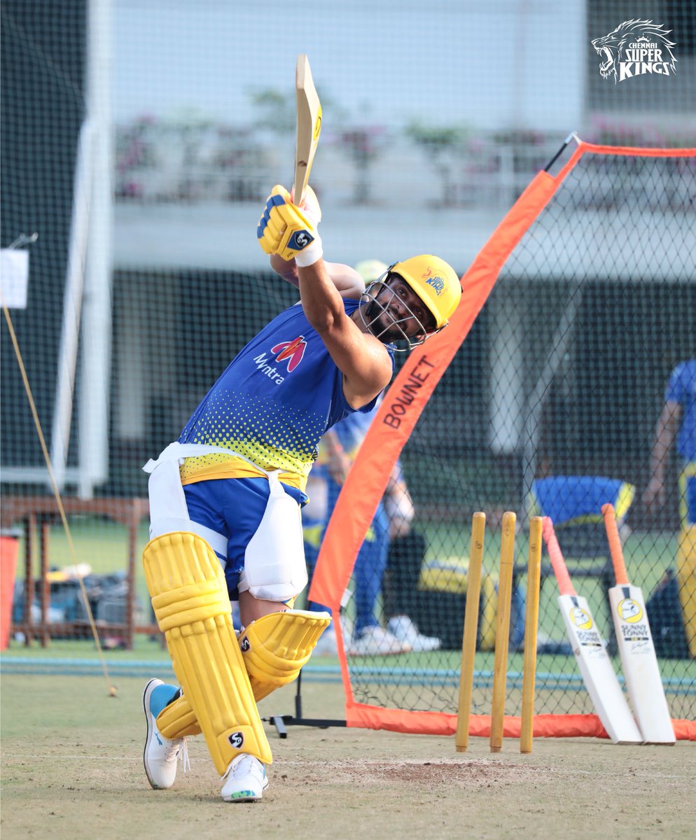 ChennaiIPL's tweet photo. Sharpened up and ready to roll! 🎯
#PBKSvCSK #WhistlePodu #Yellove 🦁💛 https://t.co/lpodhmJUfm
